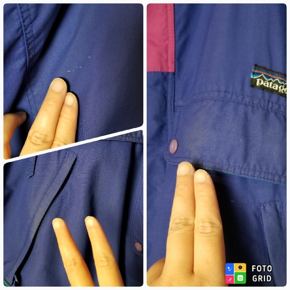 VTG 90's Patagonia Pullover Half Zipper Windbreaker Hood - Picture 6 of 8